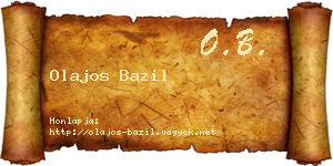 Olajos Bazil névjegykártya
